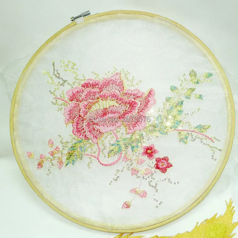 Новое поступление бамбуковые Обручи из органзы художественные черные розы