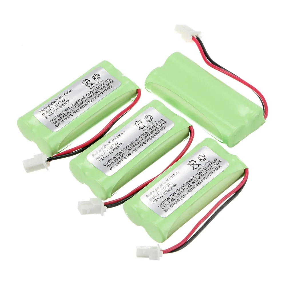 

16 PCS a set! 2.4V 800mAh NI-MH Battery Pack for Cordless Home Phone AT&T BT166342 BT266342 TL32100 TL90070