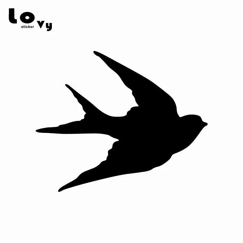 Flying Swallow виниловая забавная наклейка для автомобилей мультяшная с животными
