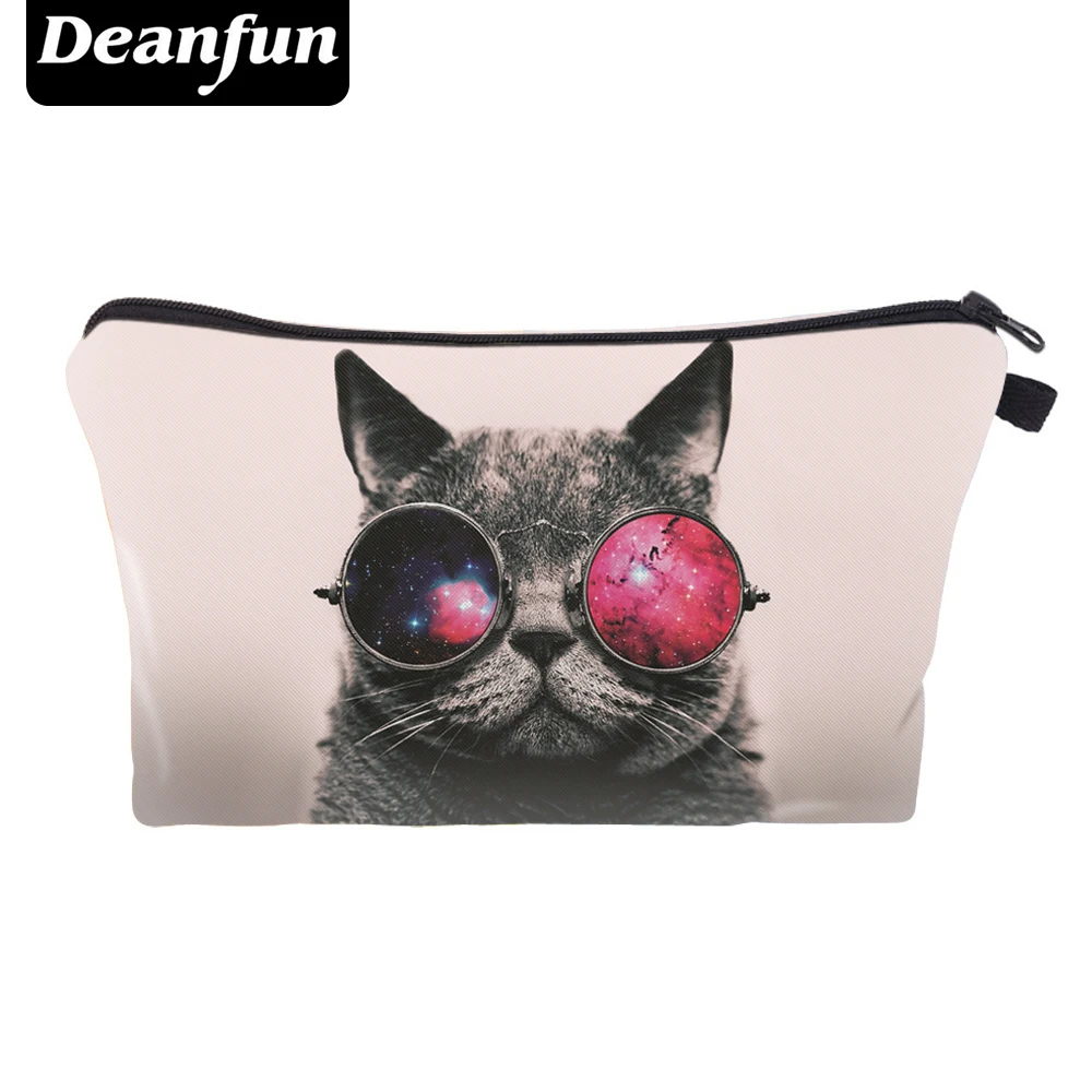 Косметичка Deanfun Cat с 3D принтом на молнии женская косметичка дорожная сумка для