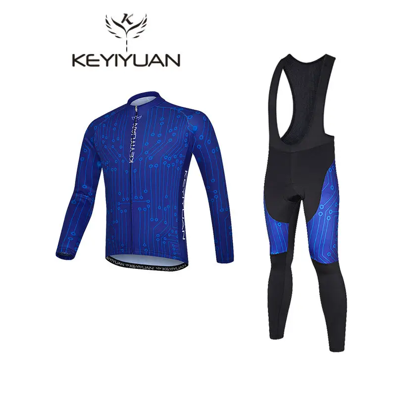 

keyiyuan cycling jersey 2018 team fleece autumn winter men bike long sleeve cycling fleece clothing mtb maillot ropa ciclismo