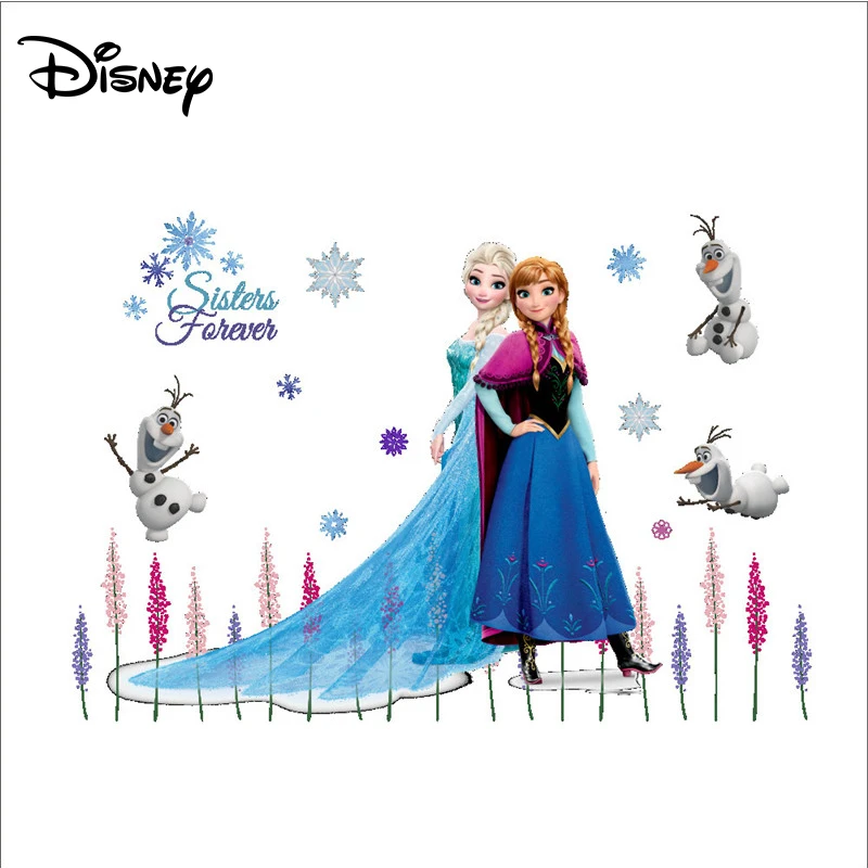 Disney «Холодное сердце» Романтика Гостиная фон Спальня украшения Дети Принцесса комната, наклейка