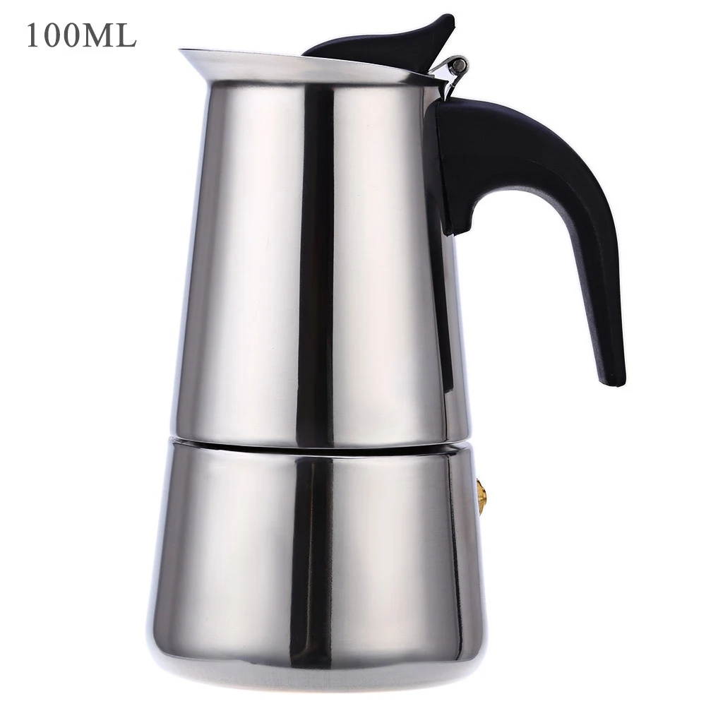 Нержавеющая сталь Кофе горшок мокко эспрессо латте Percolator плита Кофеварка