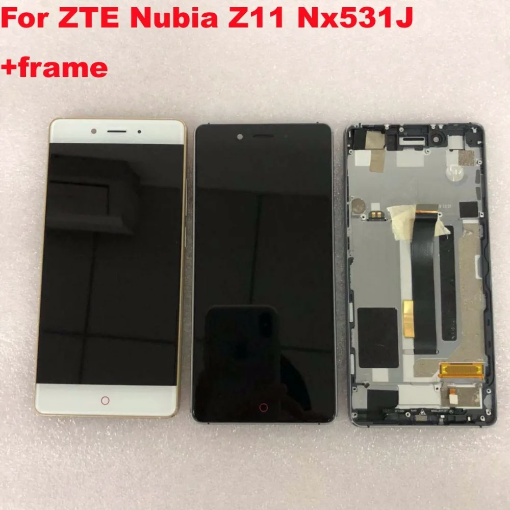 5,5 дюймов абсолютно для zte Nubia Z11 Nx531J ЖК-экран+ кодирующий преобразователь сенсорного экрана в сборе+ черная рамка
