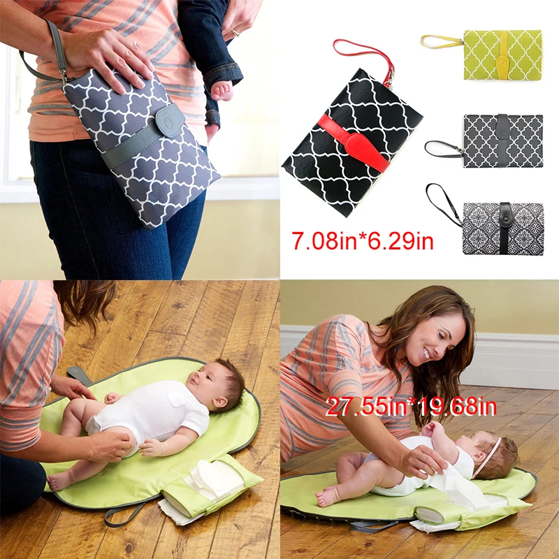 

Multifunction Portable Baby Diaper Bags Storage Foldable Waterproof Diapers Mat Urine Pad Nursing Bag Baby Care For Dad and Mom