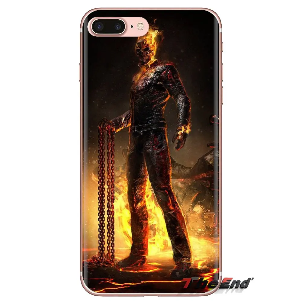 Силиконовый чехол для Xiaomi Mi4 Mi5 Mi5S Mi6 Mi A1 A2 5X 6X 8 9 Lite SE Pro Max Mix 2 3 2S fire car Ghost Rider Head Skull |
