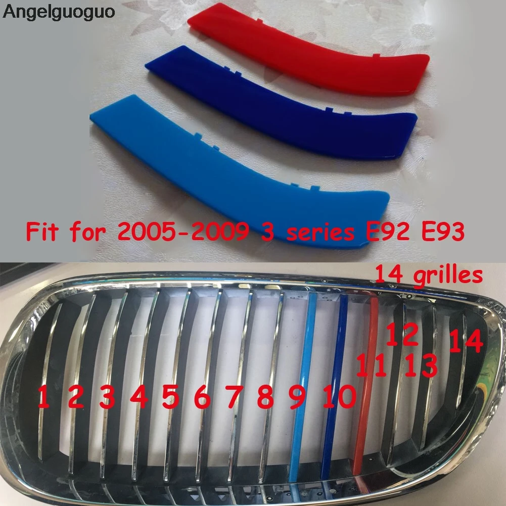 Angelguoguo для 2005-2013 BMW E92 E93 320 325 330 335 M3 Coupe Convertible M Sport Передняя решетка решетки гриля