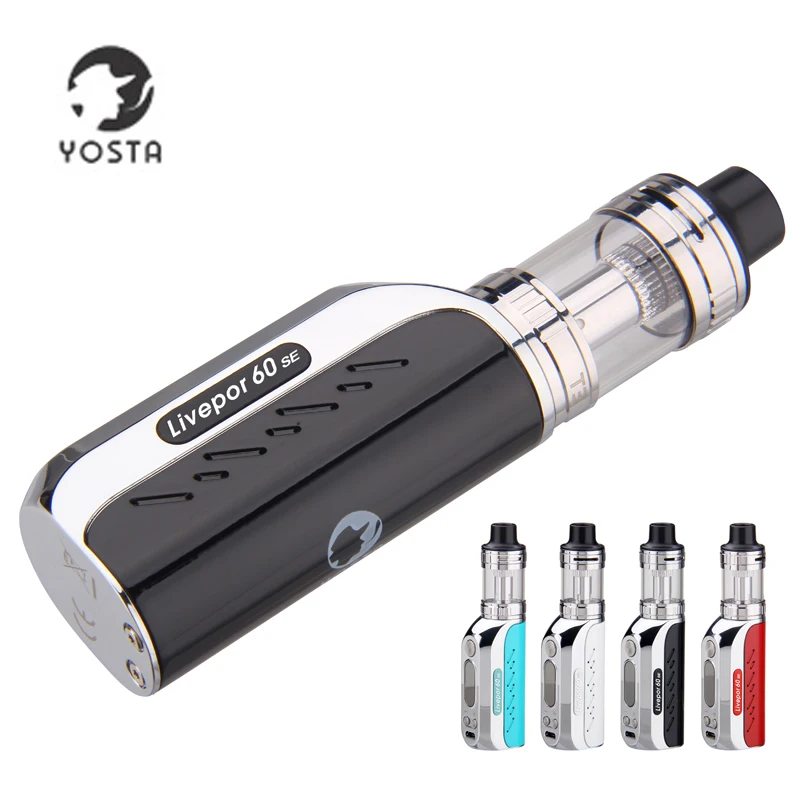 Новый оригинальный yosta livepor 60 SE комплект с 1500 мАч mod и 3 мл игви T3 распылитель