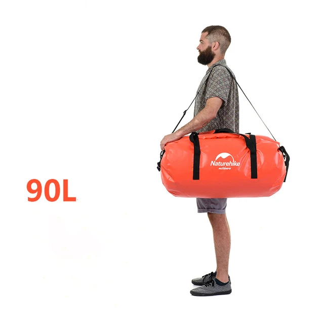 Orange-90L Naturehike на открытом воздухе сухой мешок 40L-120L речной треккинг мешок плавание Водонепроницаемый Открытый Кемпинг Велоспорт Спортивная сумка NH16T002-S - Цвет: Orange-90L