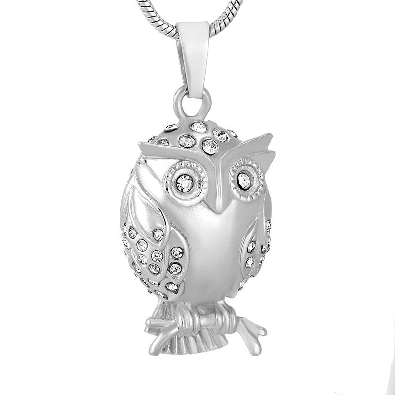 

IJD9740 Animal Owl Cremation Pendant Necklace for Men & Women,Stainless Steel Ashes Holder Keepsake Memorial Urn Jewelry