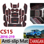 Противоскользящий резиновый коврик для ворот Changan CS15 2016 2017 2018 2019 аксессуары Автомобильные наклейки 19 шт. белый светящийсякрасный