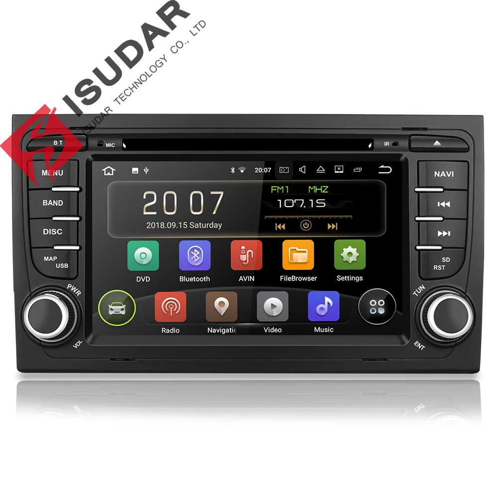Isudar Автомобильный мультимедийный Систем Android 8 1 2 Din dvd плеер автомобиля для Audi/A4/S4