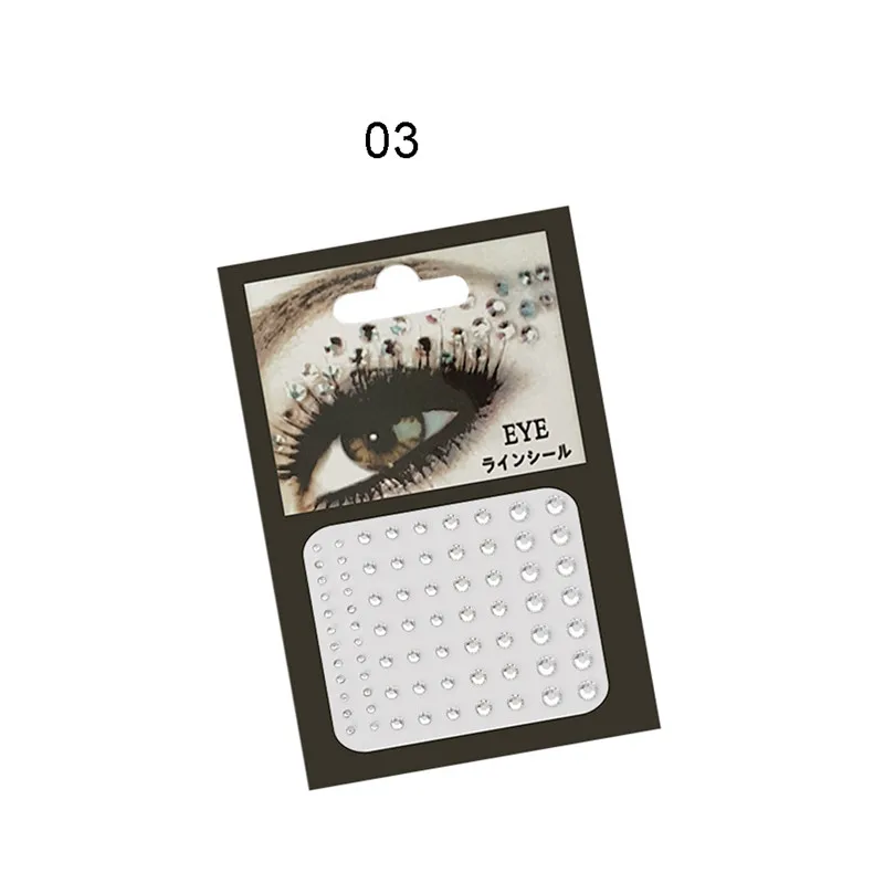 DIY Adhesive Face jewels Gems Temporary Tattoo Eyes Jewels Festival Party Body Gems Rhinestone Flash Tattoos Stickers Body