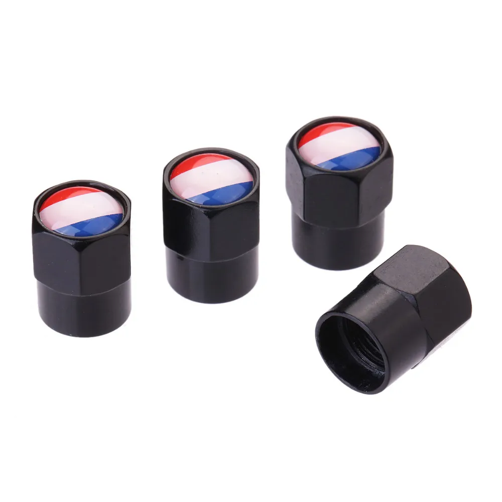 

4 Pcs/Lot Flag France Car Sport Wheel Tire Valve Stem Air Caps Styling Stainless Steel For Car Styling Car Accessories