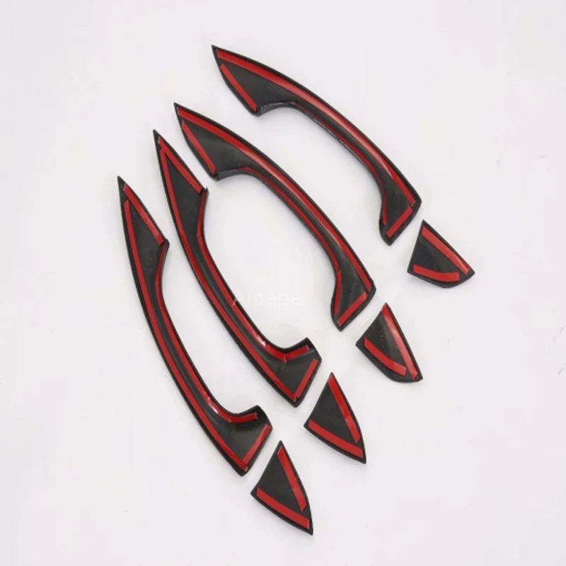 Car Door Handle ABS Carbon Fiber Sticker Styling Decoration Cover For Audi A6 C8 2019 Accessories | Автомобили и мотоциклы