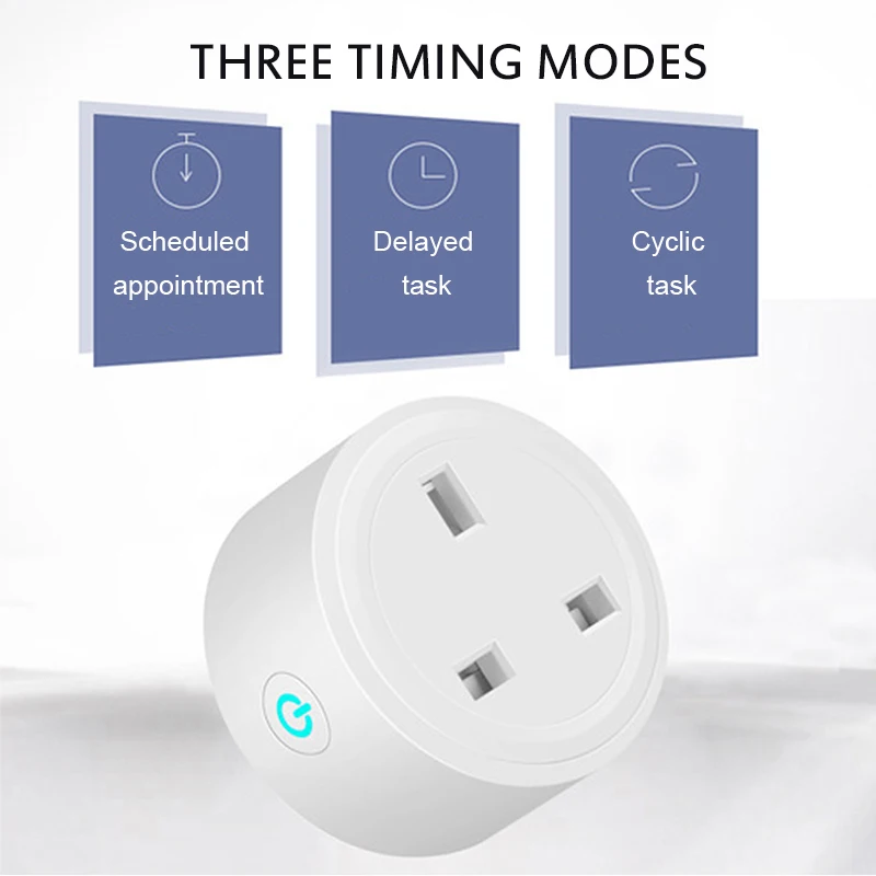 1PC UK Smart Socket Wifi Wireless APP Remote Power Switch Voice Intelligent Home Plug for Alexa Google Outlet | Электроника