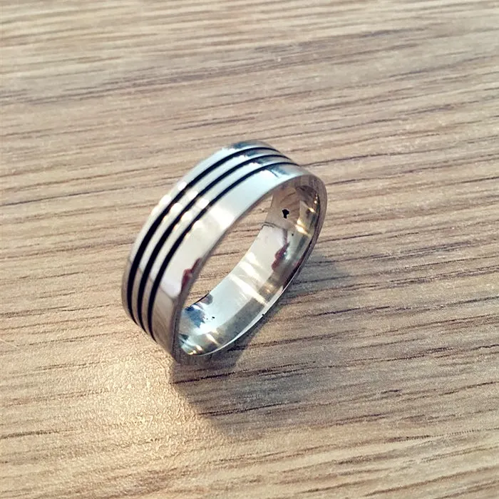 8 мм полоса титановая лента матовое кольцо твердых серебряное для мужчин и женщин