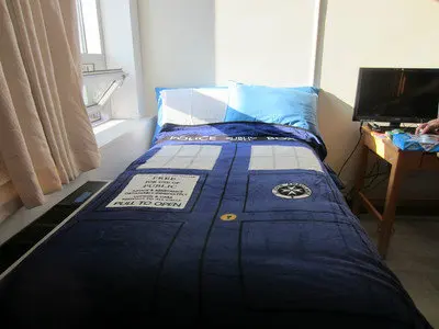 Голубое многофункциональное аниме одеяло Doctor Who TARDIS Коралловая флисовая