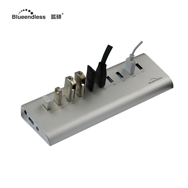 Blueendless 2018 Новое поступление супер Скорость USB 3 0 концентратор 10 Порты Hub