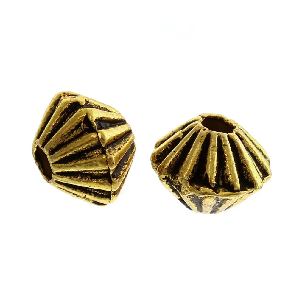 DoreenBeads Цинковый металлический строительный двухконусный Золотой тональный