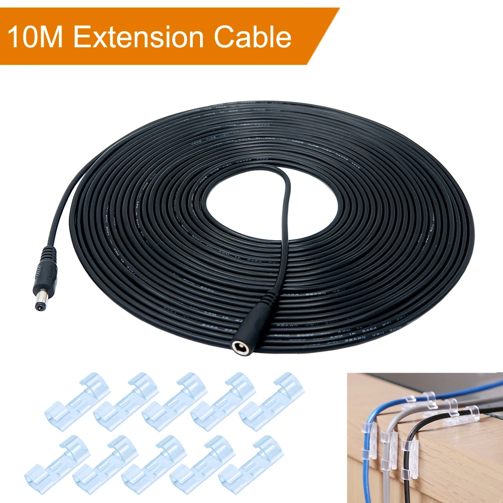 Удлинительный кабель UnvarySam DC 10 м/32 8 футов 2 1 мм x 5 22AWG для светодиодной ленты 12 В 3 А