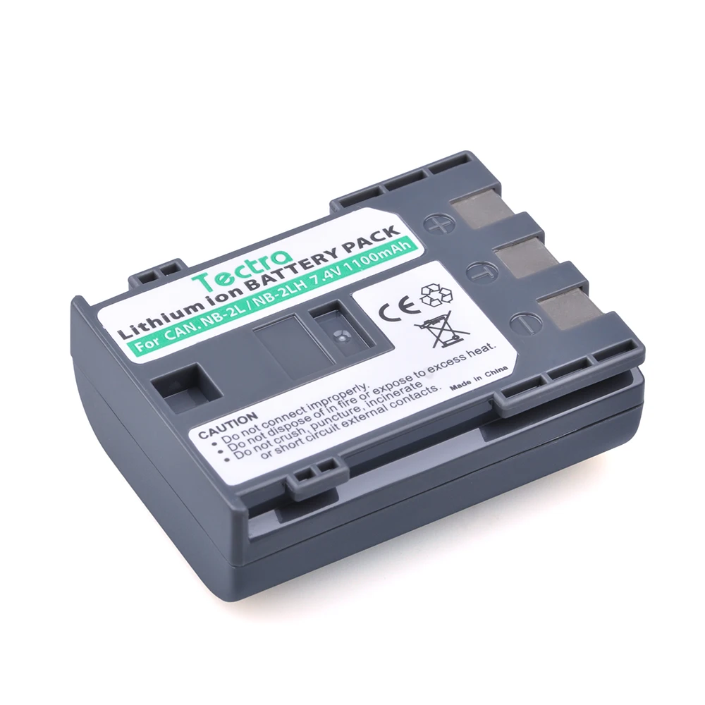 Фото Tectra 2 шт./упак. NB-2L/NB-2LH 7,4 V/1100mAh литий-ионная батарея для камеры CANON 350D 400D G7 G9 S30 S40 EOS Powershot №4