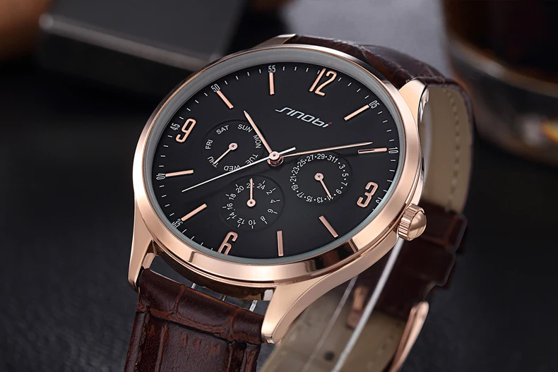 SINOBI relojes hombre ультра тонкие Топ люксовый бренд кварцевые часы мужские повседневные деловые кожаные аналоговые часы мужские Relogio подарок