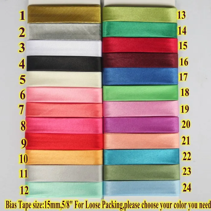 Лента для переплета из полиэстера и сатина Размер ленты: 15 мм ширина: 5/8 дюйма 20