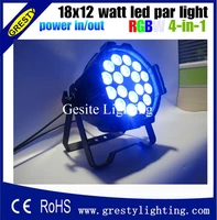 4pcslot top selling color mixing led par 18x12w rgbw 4n1 dj equipment light free shipping with power in power out