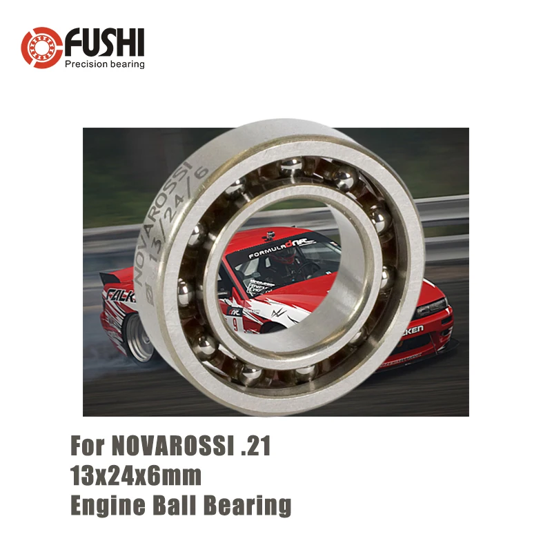 MR2413E 13*24*6mm Rear Engine Ball Bearing 1PC ABEC-3 C3 Clearance Polymite Nylon Cage T46 Bearings For NOVAROSSI .21 16200
