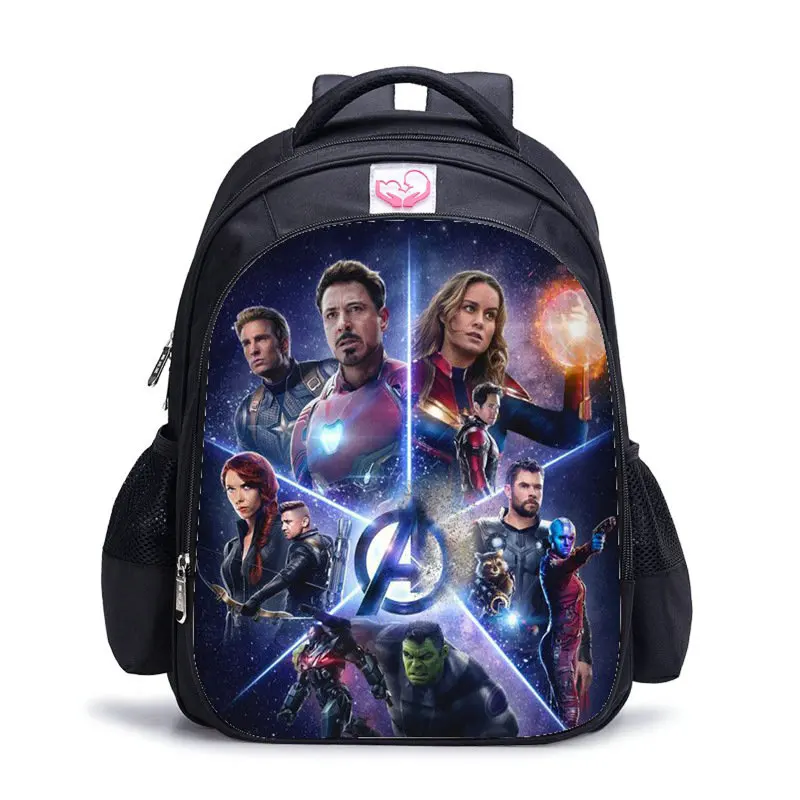 Детский рюкзак Marvel с принтом Железный человек Человек паук мстители школьный