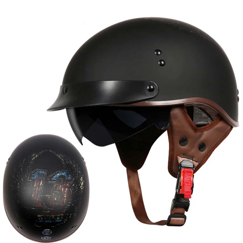 Шлем TORC T55 moto rcycle винтажный Ретро шлем для скутера полушлем с внутренним