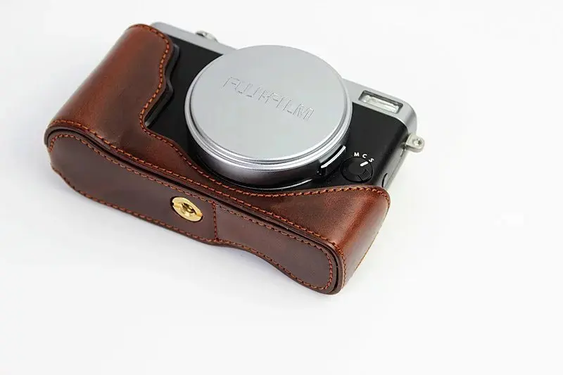 Новый чехол из натуральной кожи для камеры FujiFilm Fuji X70|leather camera case|camera caseleather case for |