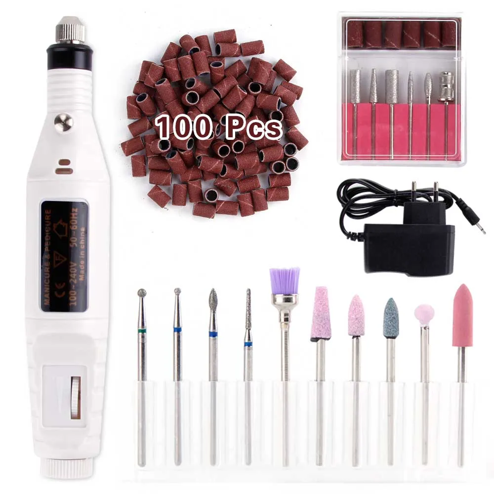 

Электрический Фрезер для ногтей, фрезерный станок, пилки для дизайна ногтей, полировщик, керамические фрезы для маникюра, аппарат