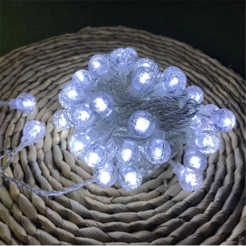 Память 50LED лампочка хрустальный шар гирлянда 10 м Фея Глобус настольная лампа для