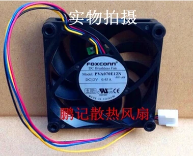 В FOXCONN PVA070E12N 12 V 0.45A 7 см процессор 4 температуры линии управление вентилятор|cpu