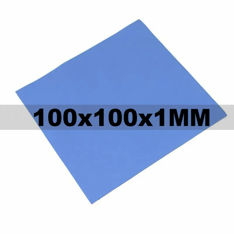 100x100x1mm Blue Gdstime 1 мм термопрокладка для GPU cpu Радиатор охлаждения проводящие силиконовые прокладки 100 мм* 100 мм* 1 мм - Цвет: 100x100x1mm Blue