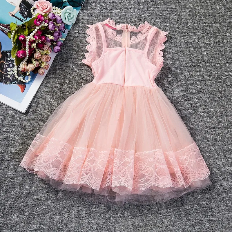 Summer Baby Girl Lace Princess Tutu Dress Wedding Christening Gown Girls Clothes Kids Birthday Wear Meninas Vestidos 2 6Y | Детская