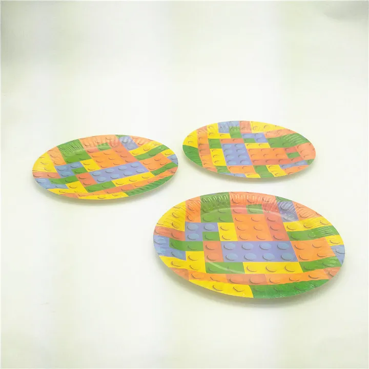 Lego декор для вечеринки в честь Дня рождения одноразовые бумага 7 дюйм(ов) торт