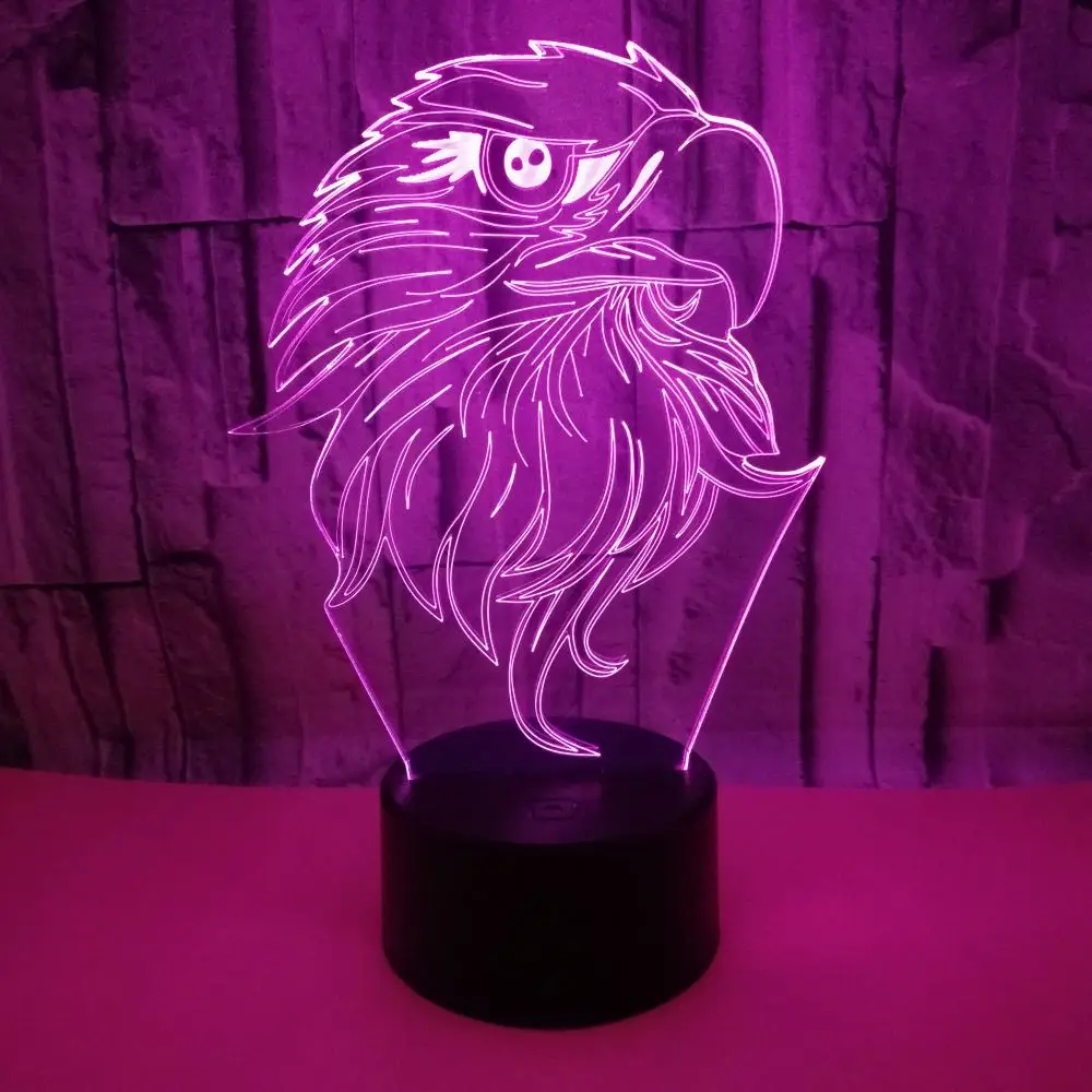 Новая птица 3d ночник фотовспышка для детской комнаты домашнее украшение