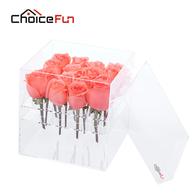 Фото CHOICE FUN Роскошная 100% акриловая прозрачная пластиковая подарочная коробка с 9 CHOICE FUN Роскошная 100% акриловая прозрачная пластиковая подарочная коробка с 9