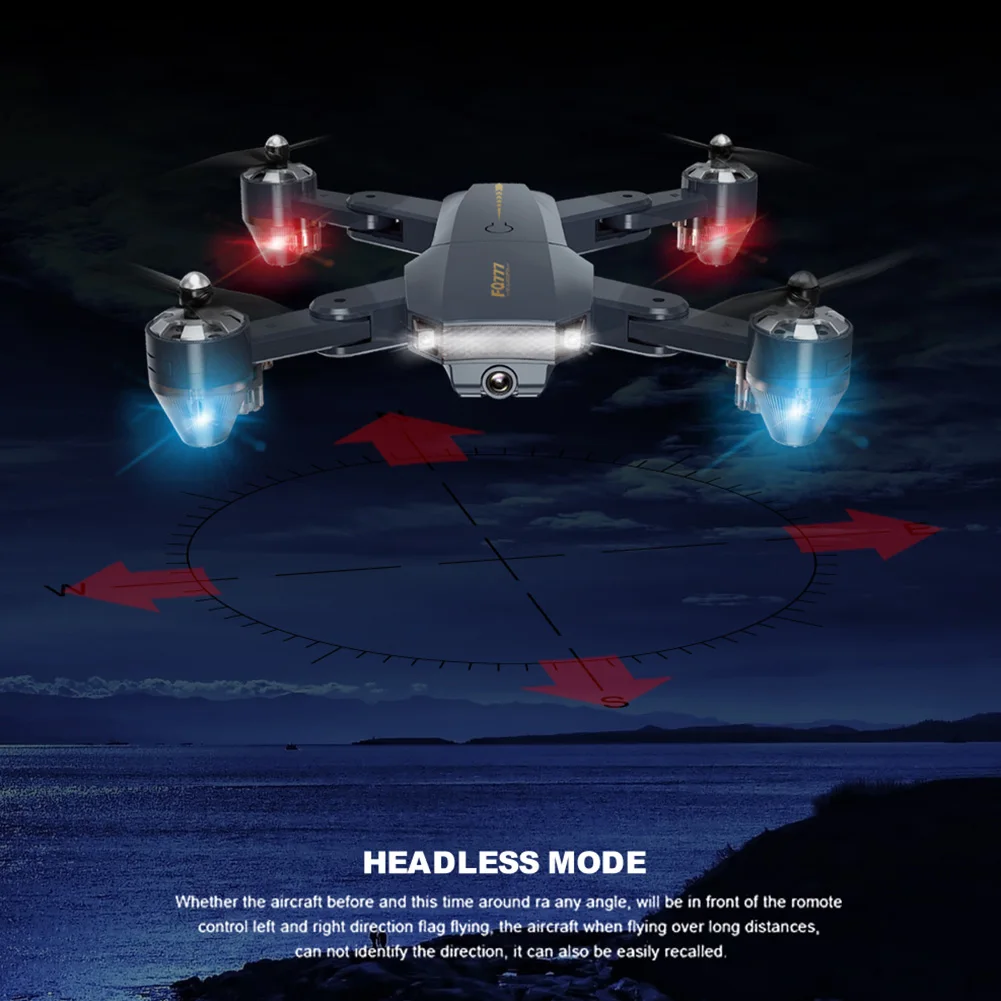 480P 720P Helicopter FPV Camera RC Drone Foldable Quadcopter WIFI Auto Return Trajectory Flying Chargeable Gravity Sense | Электроника