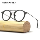 Оправа для очков HDCRAFTER для мужчин и женщин, оптическая оправа с прозрачными линзами, с текстурой древесины, для чтения
