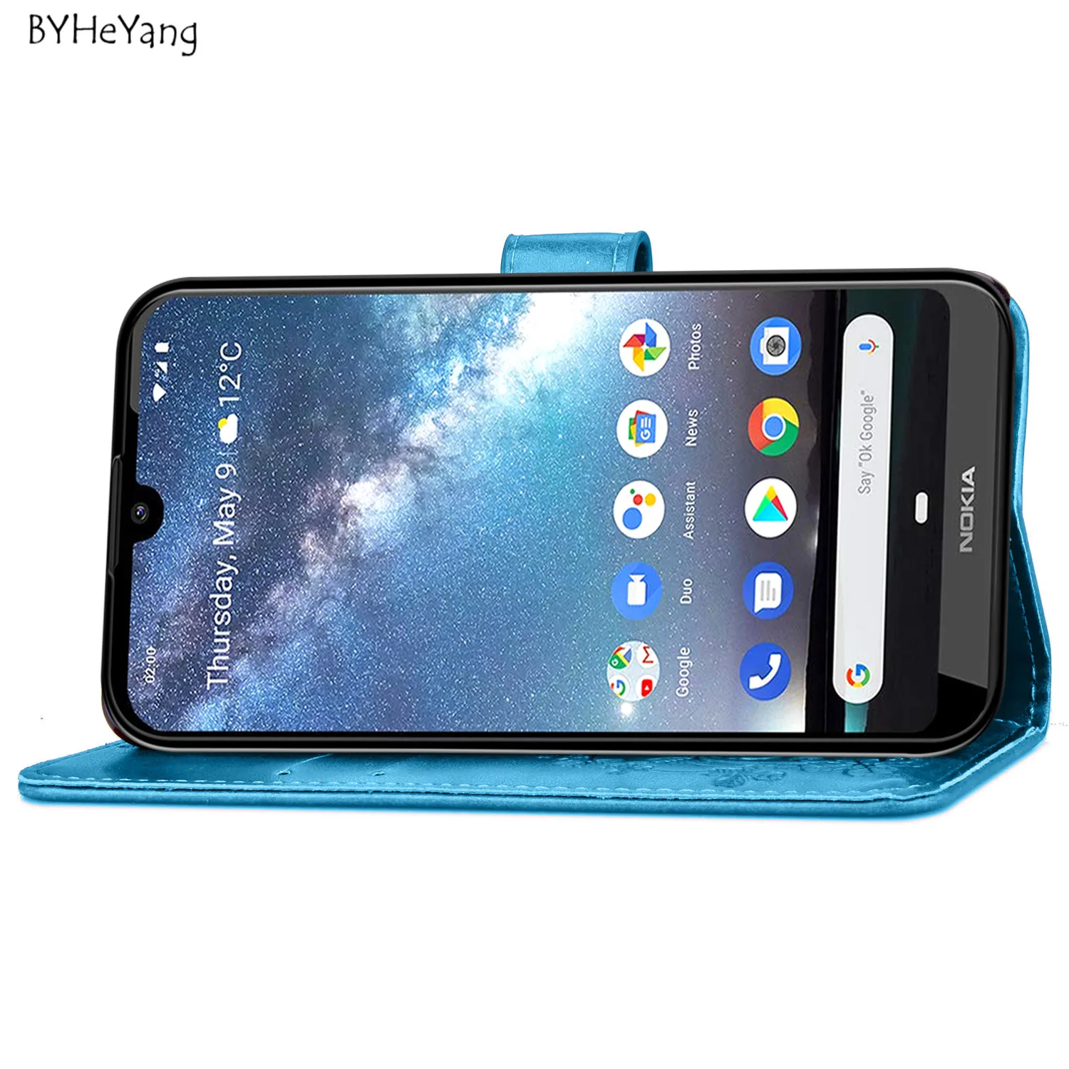 Чехол для Nokia 2 2019 роскошный флип-кошелек Магнитный винтажный мешки кожаные
