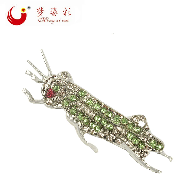 Изысканная брошь в виде насекомого с кристаллами насекомых зеленая стразы