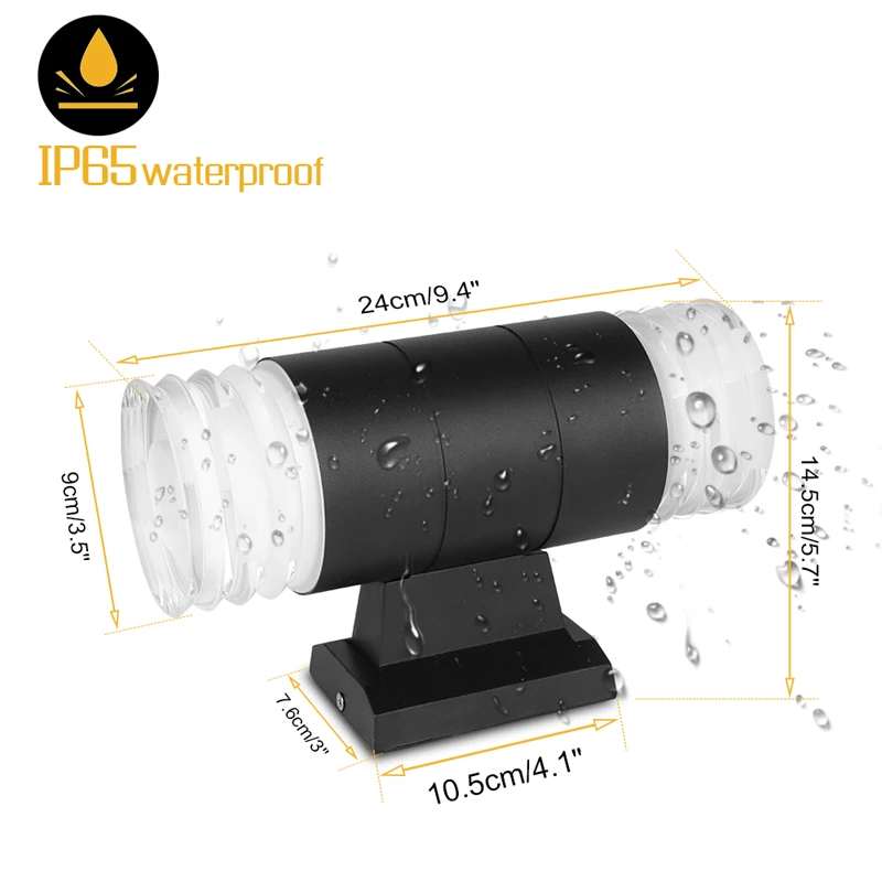 Современный стиль Крытый открытый декоративный водонепроницаемый IP65 Настенный