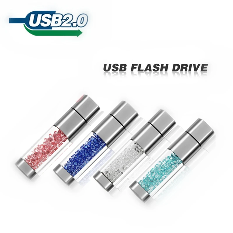 Usb флеш накопитель в виде губной помады 4 ГБ 8 16 32 ювелирные изделия с кристаллами