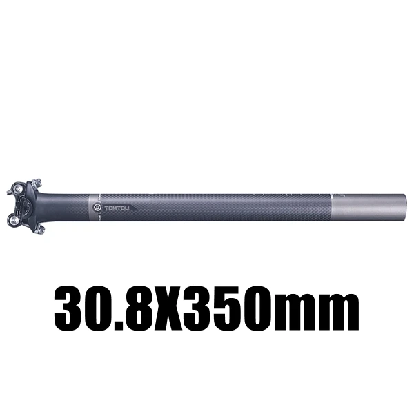 30.8 X 350mm TOMTOU матовый черный XXX труба из углеродистого волокна 3 K карбоновое покрытие для сиденья велосипеда велосипедный шоссейный& сиденье для горных велосипедов Подседельный штырь 27,2/30,8/31,6*400/350 мм - Цвет: 30.8 X 350mm