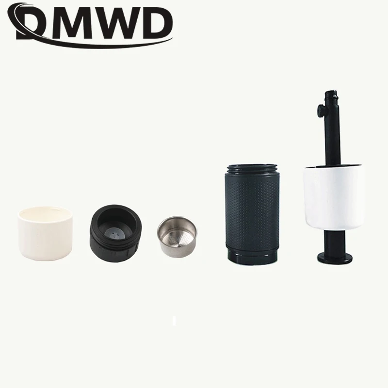 DMWD мини руки Давление Портативный капсулы Кофе машины USB Пособия по кулинарии чашки ручной 21 бар Итальянский Эспрессо извлечения пот