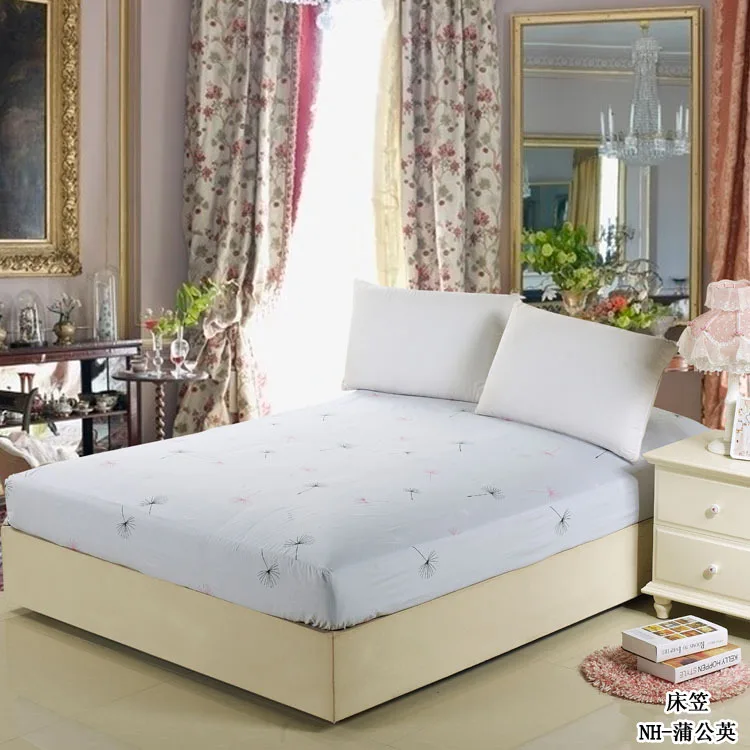 Night Sky Bedding Rubber Fitted Bed Sheet with Elastic Cover Mattress Bedspread 100 Cotton Full Size Sheets 24 Colors | Дом и сад
